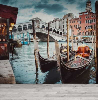 Fototapeta Klasyczny widok na most Rialto - Wenecja