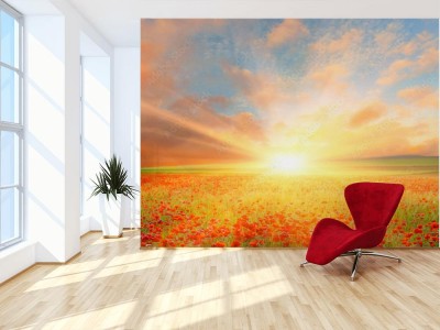 Fototapeta Nowy świat w makowym polu