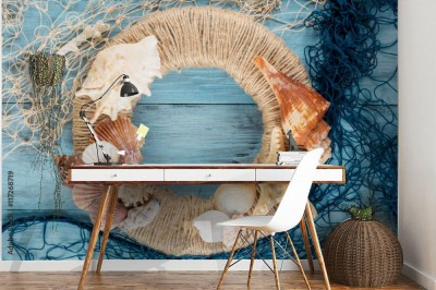 Fototapeta Pocztówka w stylu marynistycznym