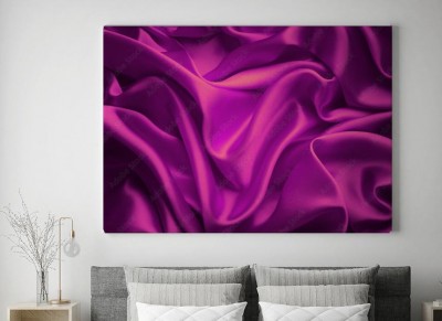Obraz na płótnie Różowe fale satynowej tkaniny