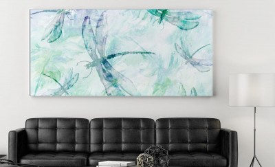 Obraz na płótnie z abstrakcyjnym turkusowym wzorem do sypialni