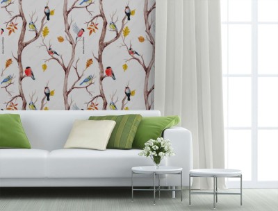 Tapeta do mieszkania z modnym roślinnym motywem w stylu skandynawskim