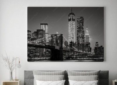 Obraz na płótnie Miasto Nowy Jork nocą