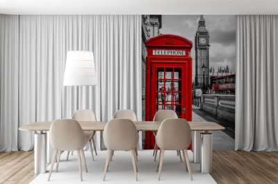 Fototapeta Londyńska budka telefoniczna