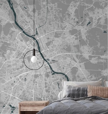 Fototapeta Mapa miasta Warszawy, Polska