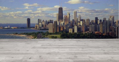 Fototapeta Panoramiczny widok na jezioro Michigan