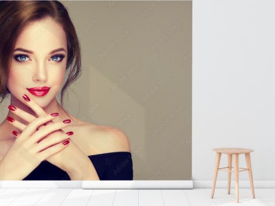 Fototapeta Piękna modelka z elegancką fryzurą