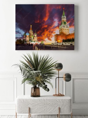 Obraz na płótnie Kreml o zachodzie słońca