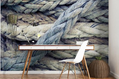 Fototapeta Nautyczna arkana, zbliżenia tła tekstura, rocznik tonujący