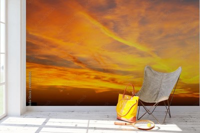 Fototapeta Zachód słońca nad miastem