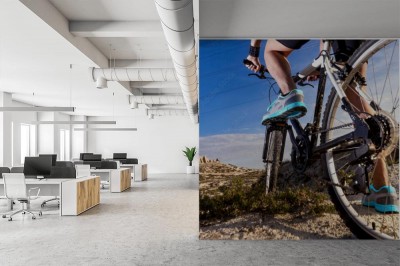 Fototapeta Rower górski i człowiek