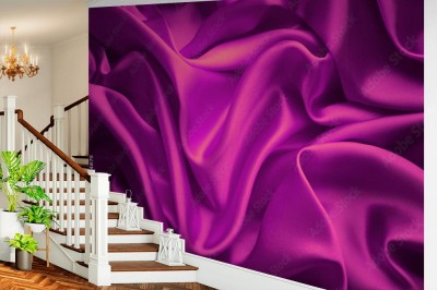 Fototapeta Różowe fale satynowej tkaniny