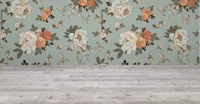 Fototapeta z bukietem róż i piwonii w stylu vintage