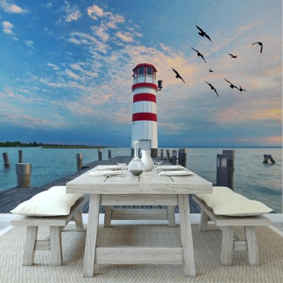 Fototapeta Latarnia na końcu molo