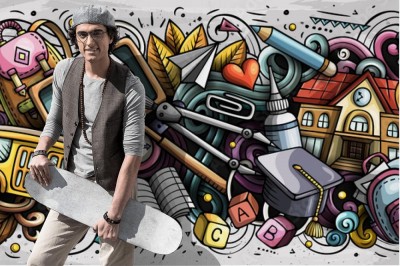 Fototapeta Przyjazne graffiti