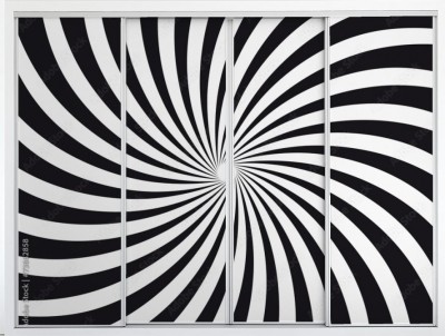 Naklejka na szafę Spirala złudzenia optycznego