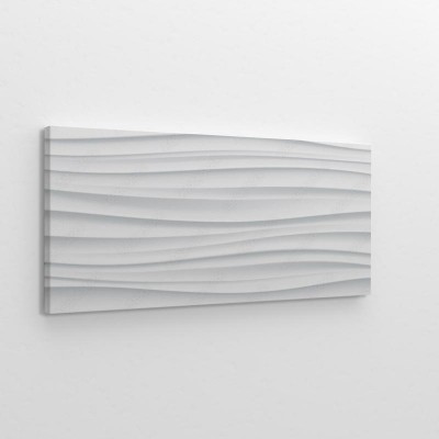 Obrazy do salonu Abstrakcyjna biała tekstura o falistych kształtach