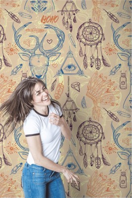 Fototapeta z elementami boho