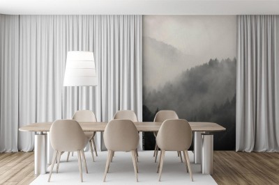 Fototapeta Mglisty las