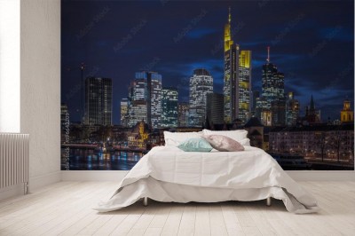 Fototapeta Panoramę metropolii bankowej we Frankfurcie nad Menem  Frankfurt