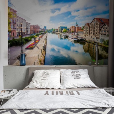 Fototapeta Stare Miasto i spichrze nad rzeką Brdą  Bydgoszcz, Polska 