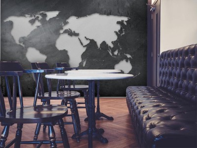 Fototapeta Mapa świata na tablicy