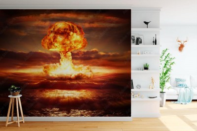 Fototapeta wybuch bomby atomowej w oceanie