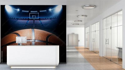 Fototapeta z pionowym motywem koszykarskim