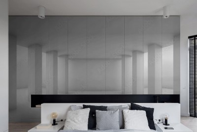 Naklejki na meble Abstrakcyjna perspektywa szerokiego korytarza z kolumnami