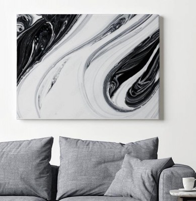 Obraz na płótnie Czarno-biała abstrakcja w wodzie