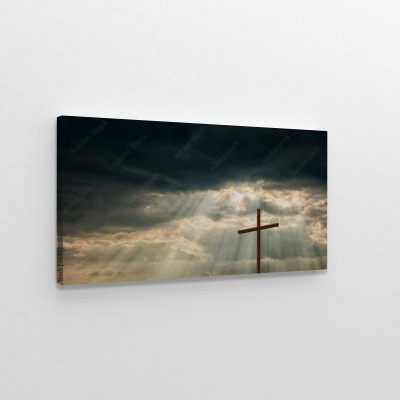Obraz na płótnie Drewniany krzyż