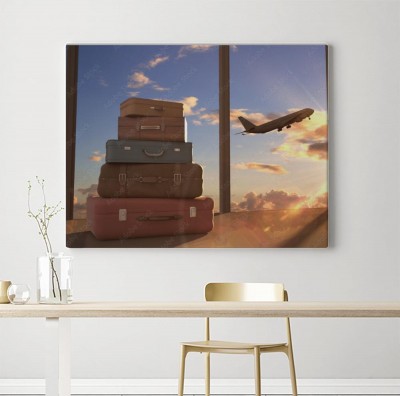 Obraz na płótnie Samolot na niebie