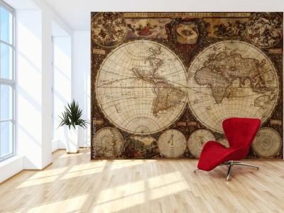 Fototapeta Archiwalna mapa w stylu vintage