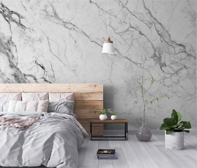 Fototapeta biały marmur z szarymi żyłkami