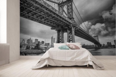 Fototapeta Manhattan Bridge w stylu retro