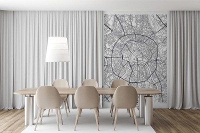 Fototapeta mapa miasta Moskwy