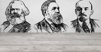 Fototapeta Portrety Marksa, Engelsa i Lenina