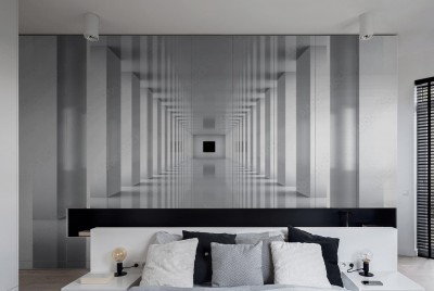 Naklejka na szafę Futurystyczny korytarz 3D