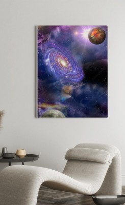 Obraz na płótnie Galaktyki i planety