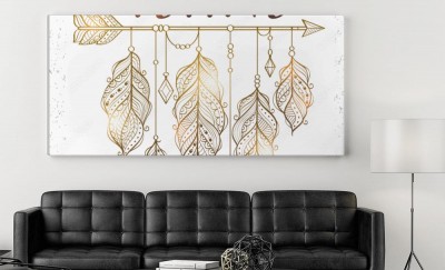 Obrazy do salonu z napisem „bądź odważny”