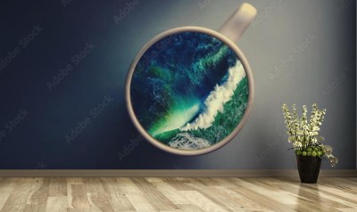 Fototapeta Ocean w filiżance kawy