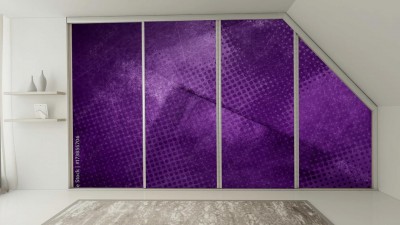 Naklejka na szafę Fioletowy dźwięk - nowoczesne abstrakcyjne tło