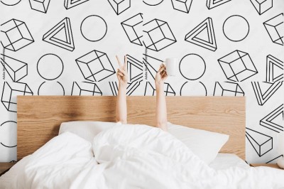 Fototapeta Figury i bryły geometryczne na białym tle