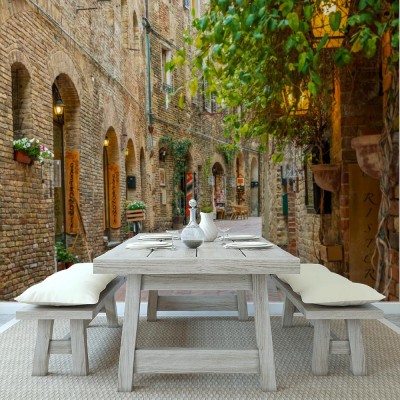 Fototapeta Aleja w starym miasteczku San Gimignano