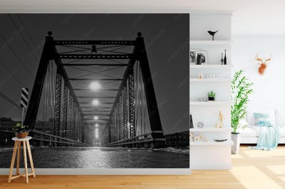 Fototapeta Most 3D nad wodą w centrum Grand Rapids Michigan