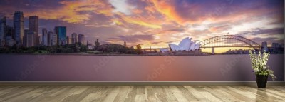 Fototapeta Panorama Sydney w widokiem na port
