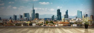 Fototapeta Panoramiczny widok Mediolanu