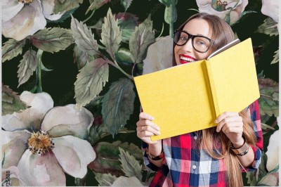 Fototapeta Wzór dzikich róż