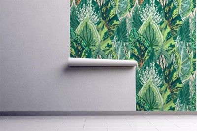 Tapeta Zielony liść tropikalny