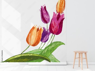 Fototapeta Szkic tulipany